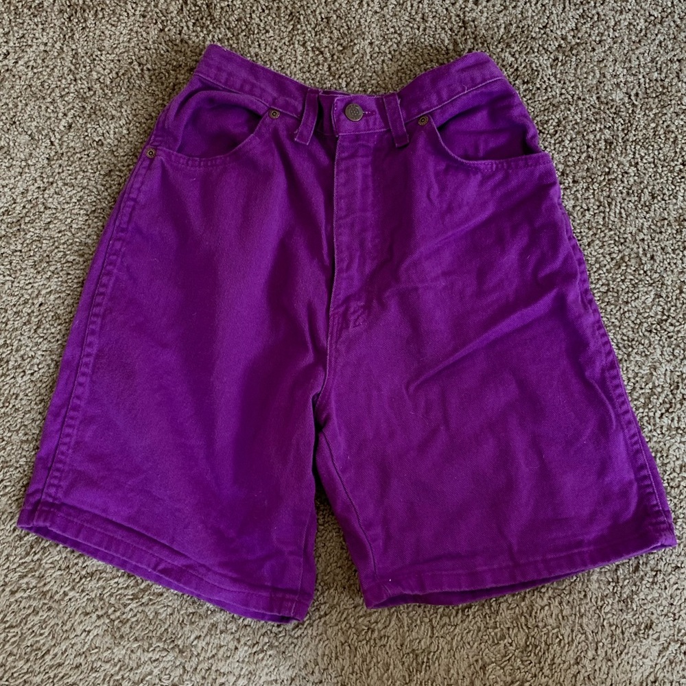 Vintage Purple High Waisted Jean Shorts